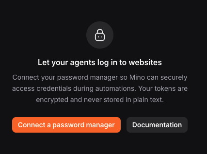Connect Your Vault - TinyFish Web Agent